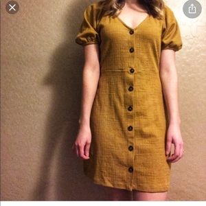 Madewell Texture & Thread mustard Dress size L